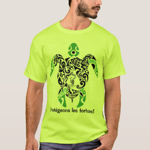T-shirt Protégeons les tortues! Cagou Style