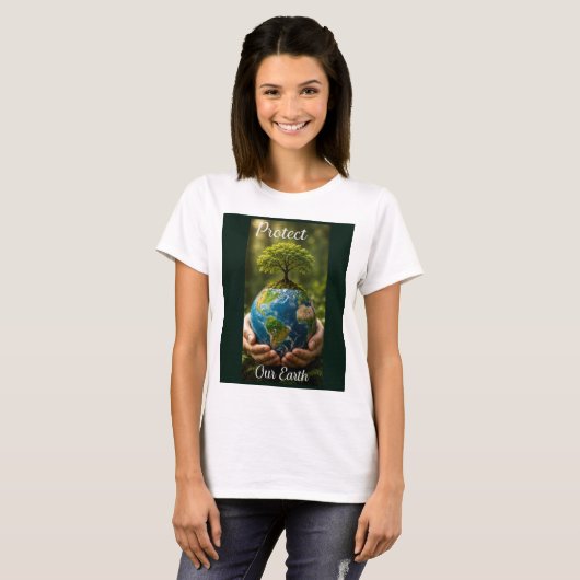 T-shirt Protégeons notre Terre (Devant entier)