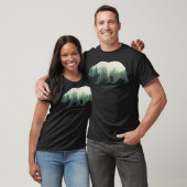 T-shirt Protéger la nature Double exposition Ours Silh (Unisexe)
