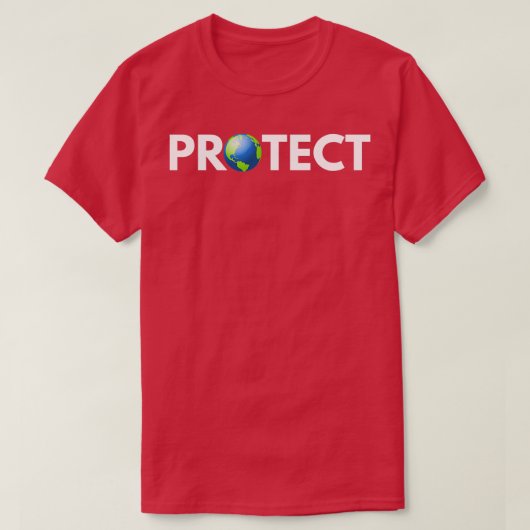 T-shirt Protéger la planète (Design devant)