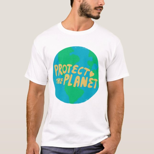 T-shirt PROTÉGER LA PLANÈTE SAVE EARTH Eco Green (Devant)