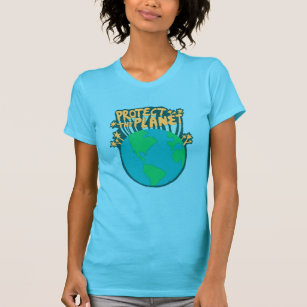 T-shirt PROTÉGER LA PLANÈTE SAVE EARTH Eco Green