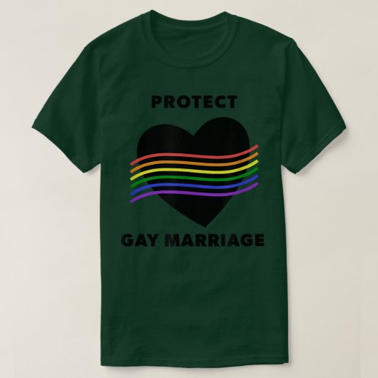 T-shirt Protéger le mariage gay LGBT Rainbow Ally Equality (Design devant)