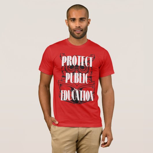 T-shirt Protéger l'éducation publique (Devant entier)