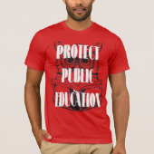 T-shirt Protéger l'éducation publique (Devant)
