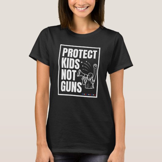 T-shirt Protéger les enfants et non les armes à feu Chemis (Devant)