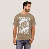 T-shirt Protéger les enfants non les armes Orange (Devant entier)