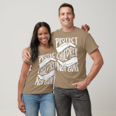 T-shirt Protéger les enfants non les armes Orange (Unisexe)