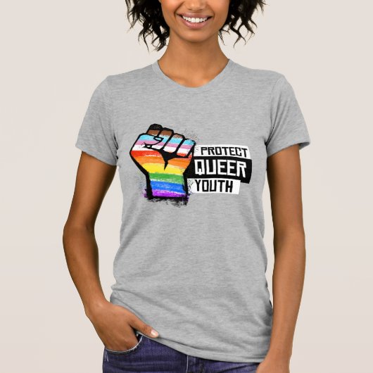 T-shirt Protéger les jeunes homosexuels - Progrès Pride Po (Devant)