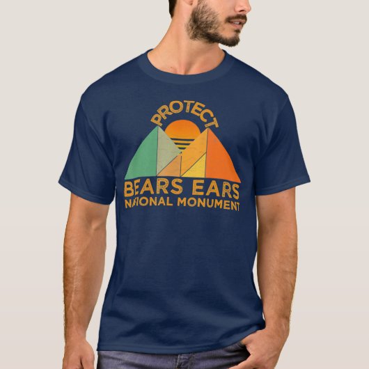 T-shirt Protéger les ours Monument national (Devant)