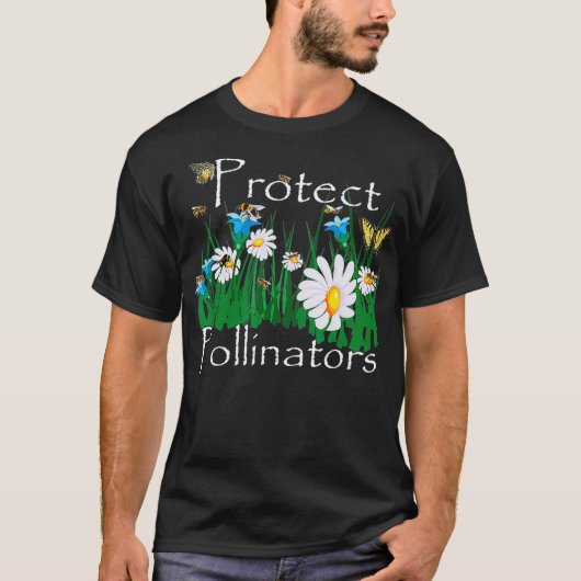 T-shirt Protéger les pollinisateurs Abeilles Papillons Fle (Devant)