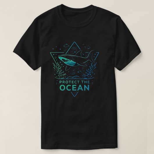 T-shirt Protéger l'océan - Conception de conservation du r (Design devant)