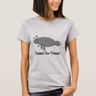 T-shirt Protéger nos océans avec du lamatée