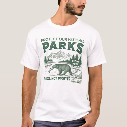 T-shirt Protéger Nos Parcs Nationaux Défendre Les Parcs Do (Devant)