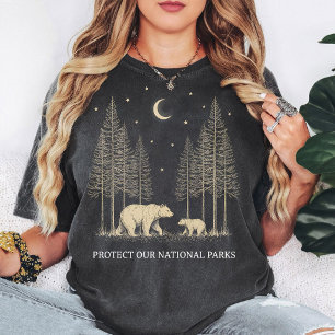 T-shirt Protéger nos parcs nationaux Ours et Arbres