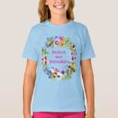 T-shirt Protéger nos pollinisateurs Fleurs d'abeilles (Devant)