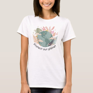 T-shirt Protéger notre planète - Jour de la Terre (Texture