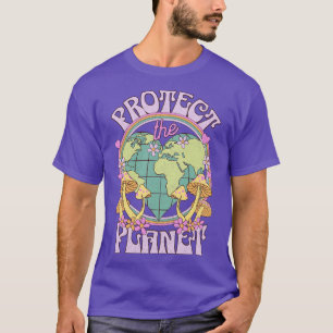 T-shirt Protégez le Jour des terres Planet Retro
