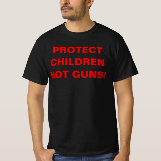T-shirt PROTÉGEZ LES ENFANTS ET NON LES ARMES ! Contrôle d (Devant)
