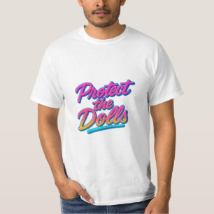 T-shirt Protégez les poupées Neon Art Rétro