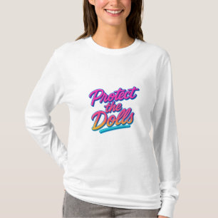 T-shirt Protégez les poupées Neon Art Rétro
