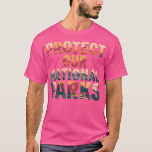 T-shirt Protégez Nos Parcs Nationaux Américains Randonnée