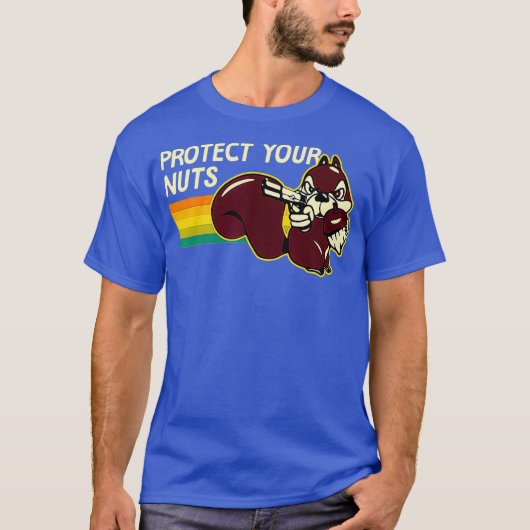 T-shirt Protégez vos noix Funny Squirrel Pun National (Devant)