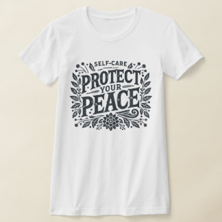 T-shirt Protégez votre collier mince pour la paix pour fem