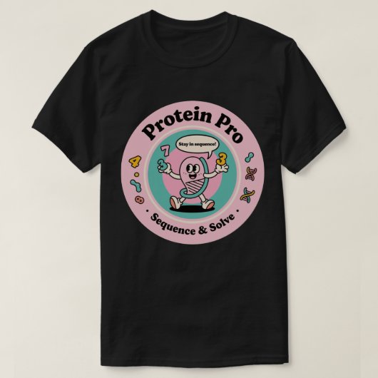 T-shirt Protein Pro Séquences de mastering et Puzzles de r (Design devant)
