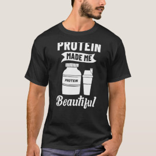 T-shirt Protein Shakes Powder Whey Boissons Snacks Vegan F