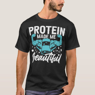 T-shirt Protein Shakes Powder Whey Boissons Snacks Vegan F