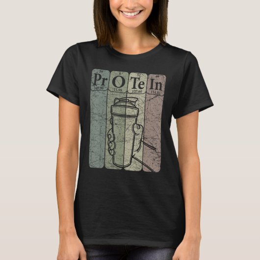 T-shirt Protéine de gym éléments de table périodique Prote (Devant)