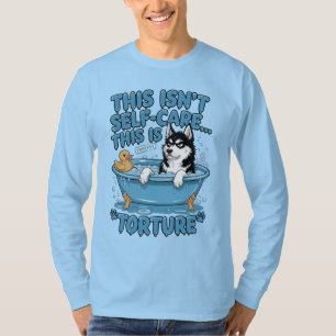 T-shirt Protestation de bain de Husky en colère