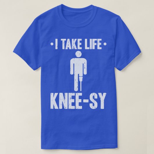 T-shirt Prothèse de jambe amputée Take Life Kneesy (Design devant)