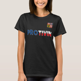 T-shirt Protivin République Tchèque Drapeau Coeur Lion Coa