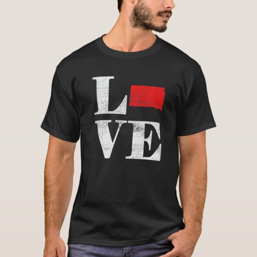 T-shirt Proud America Citizen State Flag Land Map Love Sou (Devant)