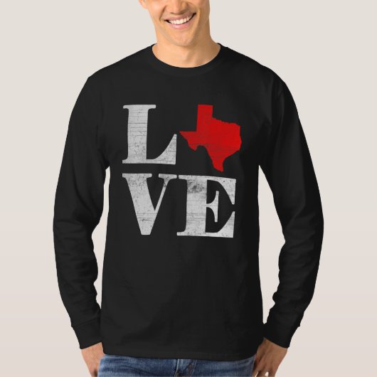 T-shirt Proud America Citizen State Flag Land Map Love Tex (Devant)
