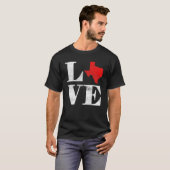 T-shirt Proud America Citizen State Flag Land Map Love Tex (Devant entier)