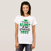 T-shirt Proud AUNT d'une classe de 2023 Graduate Fun Scrip (Devant entier)