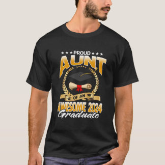 T-shirt Proud Aunt Of An Awesome 2024 Graduate Aunt Senior