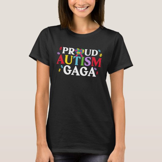 T-shirt Proud Autism Gaga Matching Family Autism Awareness (Devant)