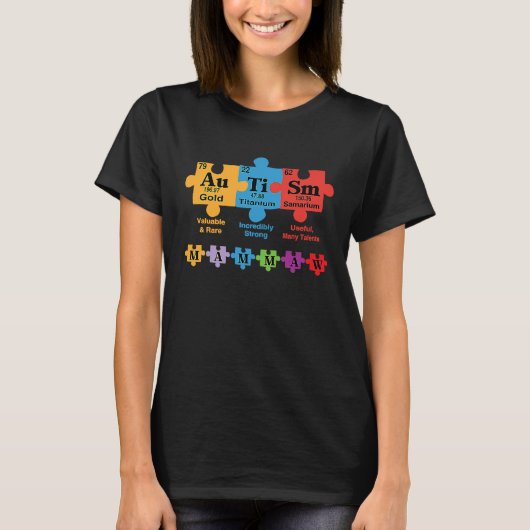 T-shirt Proud Autism Mammaw Autism Awareness Matching Fami (Devant)