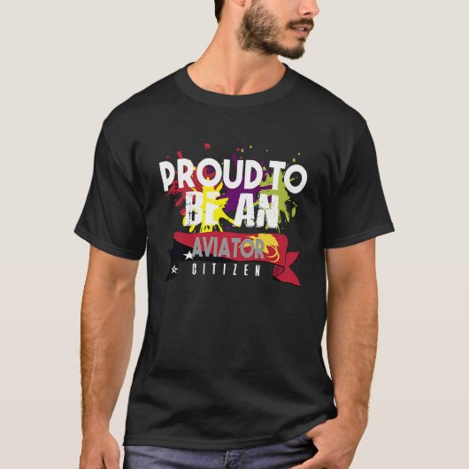 T-shirt Proud aviator citizen Profession career worker wor (Devant)