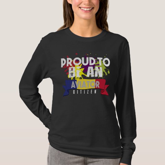 T-shirt Proud aviator citizen Profession career worker wor (Devant)