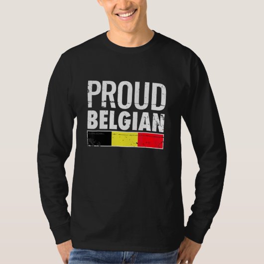 T-shirt Proud Belgian Belgium Flag (Devant)