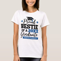 Proud Bestie d'un 2022 diplômé noir bleu tassel