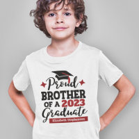 Proud Brother 2023 diplômé noir rouge nom casquett