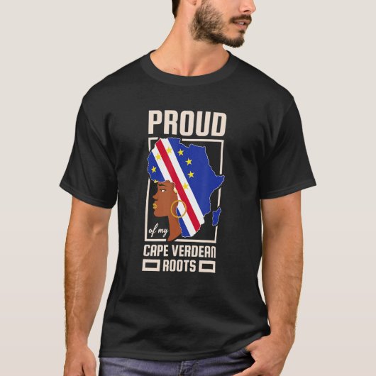 T-shirt Proud Cape Verdean Roots Black History Month Cape  (Devant)