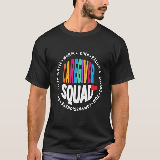T-shirt Proud Caregiver Squad Nurse Appreciation Week Hear (Devant)