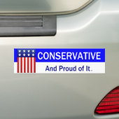 T-SHIRT Proud Conservative Bumpersticker (Op auto)